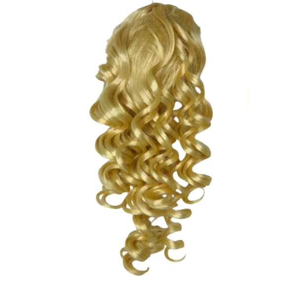 *H25903 Sepia Curly Blonde Ponytail - Picture 1 of 11